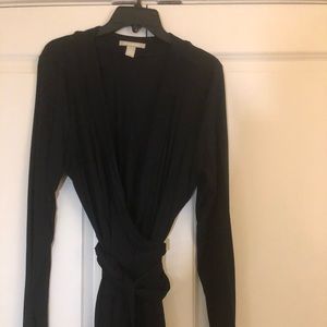 Classic black wrap dress